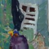 1970s Joanna Salska Still Life Painting With Chair and Fruits