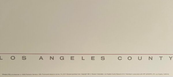 1980s Los Angeles County Museum of Art Frank Stella Exhibition Poster