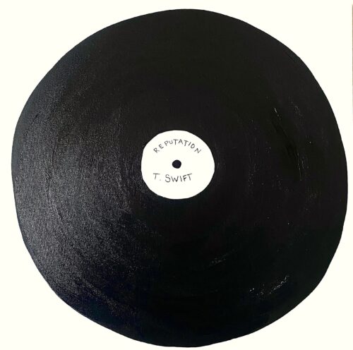 Abstract Vinyl Record Painting, Reputation by Taylor Swift