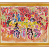 At a Dinner Party by Happy Menocal in Gold Frame, Small Art Print