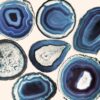 Blue Agate Gem Stones Photographic Fine Art Print - 50" X 40"