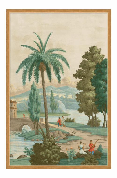 China Palm by Paul Montgomery in Gold Frame, Large Art Print