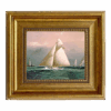 Chiquita Racing Off Boston Lighthouse Framed Oil Painting Print on Canvas