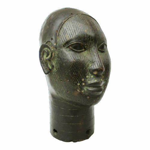 Classic Benin Bronze Head African Sculptures