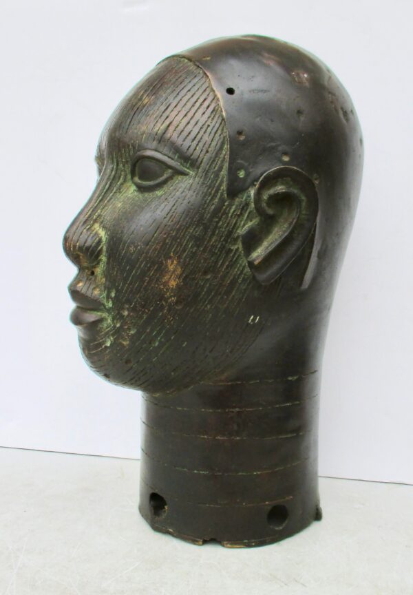 Classic Benin Bronze Head African Sculptures Classic Benin Bronze Head African Sculptures