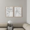 Contemporary Minimalist Abstract Giclee Prints, Framed - a Pair
