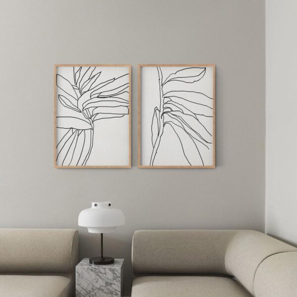 Contemporary Minimalist Abstract Giclee Prints, Framed - a Pair