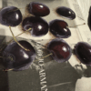 Contemporary Oil Cherries Painting on Armani Ad Newsprint- Wrapped Canvas