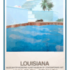 David Hockney Vintage 1976 Lithograph Print Framed Pop Art Denmark Exhibition Poster " Pool & Steps. Le Nid Du Duc " 1971