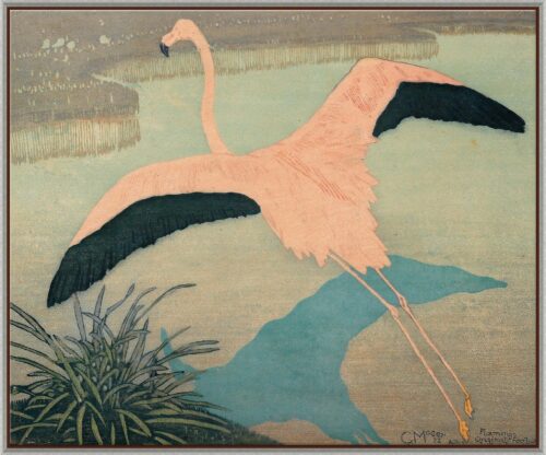 Flamingo Canvas - Hand Embellished