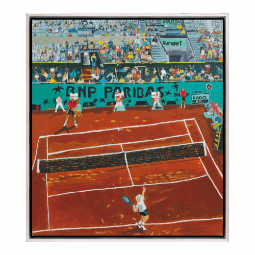 French Open by Shaun Ellison in Whitewashed Frame, Large Art Print