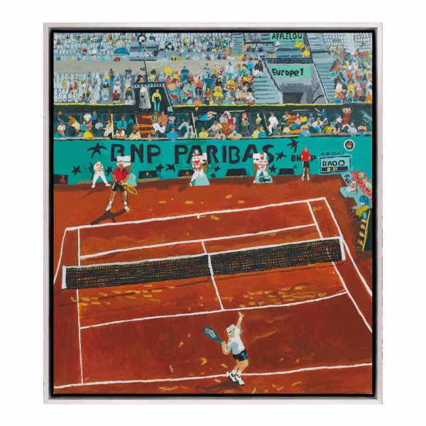French Open by Shaun Ellison in Whitewashed Frame, Large Art Print