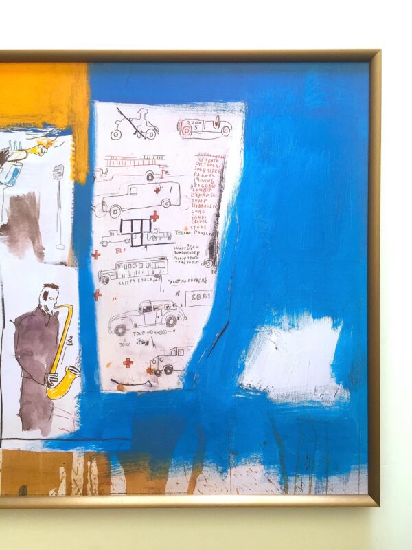 Jean Michel Basquiat Vintage 1997 Framed Fine Art Lithograph Print " Worthy Constituents " 1986 Jean Michel Basquiat Vintage 1997 Framed Fine Art Lithograph Print " Worthy Constituents " 1986
