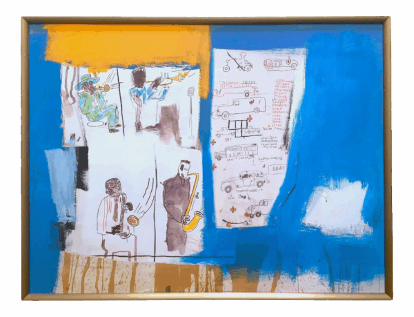 Jean Michel Basquiat Vintage 1997 Framed Fine Art Lithograph Print " Worthy Constituents " 1986 Jean Michel Basquiat Vintage 1997 Framed Fine Art Lithograph Print " Worthy Constituents " 1986