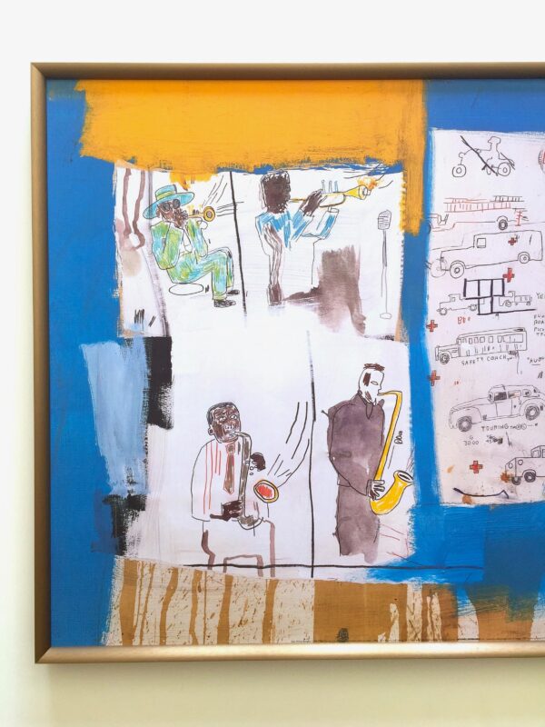 Jean Michel Basquiat Vintage 1997 Framed Fine Art Lithograph Print " Worthy Constituents " 1986 Jean Michel Basquiat Vintage 1997 Framed Fine Art Lithograph Print " Worthy Constituents " 1986