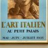 " l'Art Italien " Vintage 1935 Mourlot Fine Art Lithograph Print Art Deco Framed Paris Exhibition Poster Botticelli " Birth of Venus " 1482