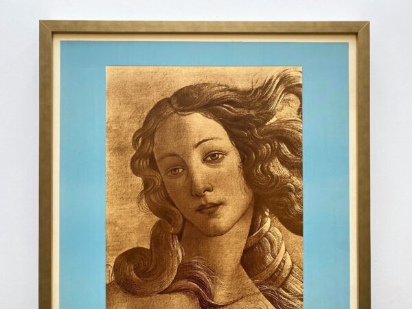 " l'Art Italien " Vintage 1935 Mourlot Fine Art Lithograph Print Art Deco Framed Paris Exhibition Poster Botticelli " Birth of Venus " 1482