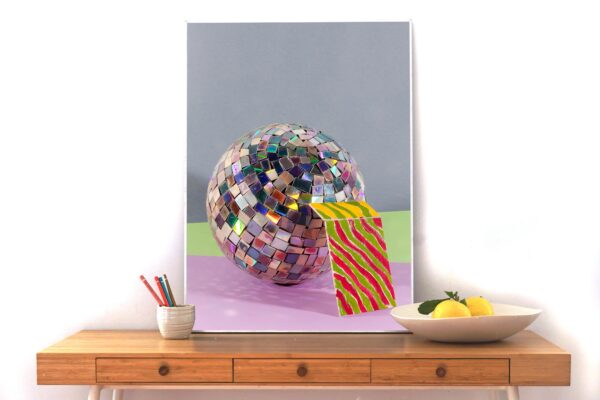 Miami Inspired Art Deco Still Life #6, Giclée Print Limited Edition of 3, Pastel Palette
