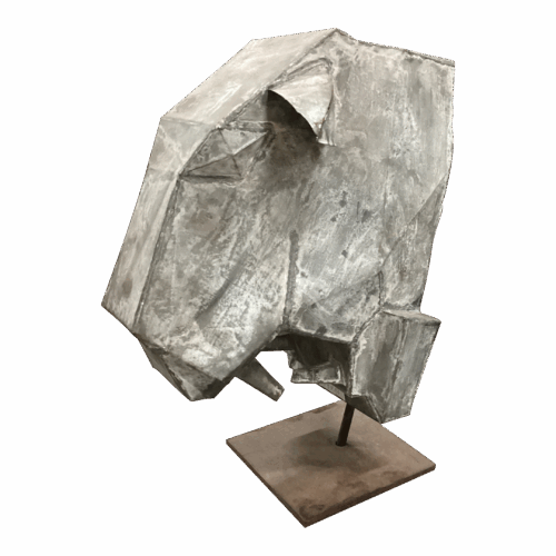 Mid 20th Century Stylized Zinc Jaguar Head