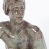 Modern Relaxed Male Nude Sculpture in Clay on Wood, 2005