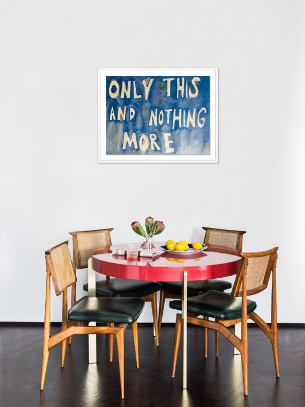 Only This And Nothing More by Virginia Chamlee in White Frame, Medium Art Print