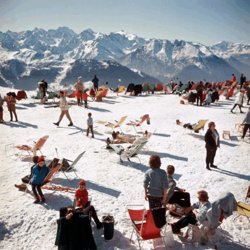 Original Slim Aarons Verbier Vacation Photographic Print