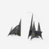 Pair of Modernist Abstract Welded Geometric Sculptures