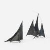 Pair of Modernist Abstract Welded Geometric Sculptures