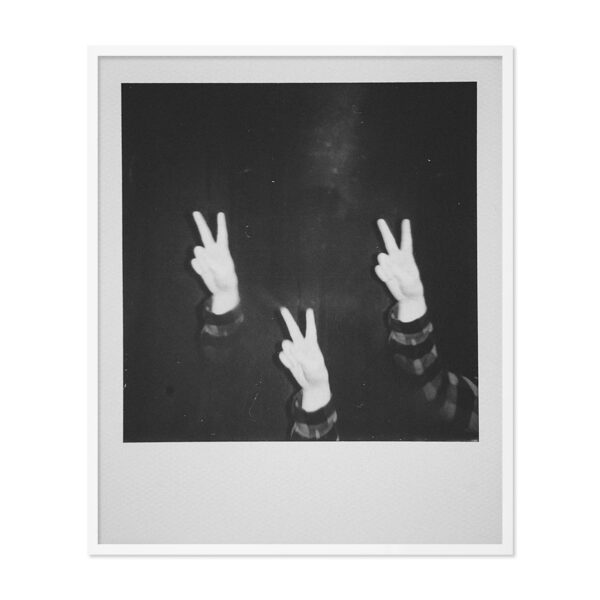 Polaroid Peace by Annie Spratt, Art Print in White Frame, Small