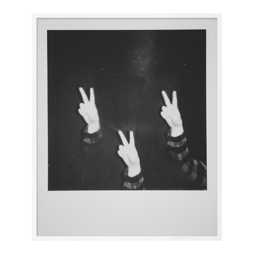 Polaroid Peace by Annie Spratt, Art Print in White Frame, Small