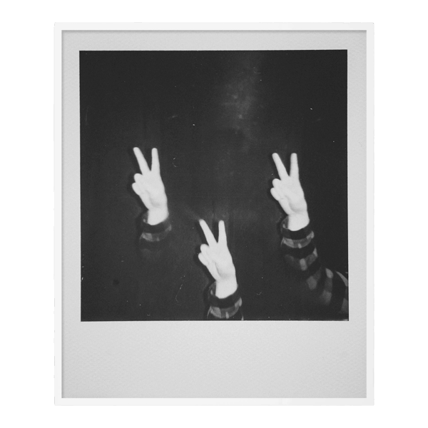 Polaroid Peace by Annie Spratt, Art Print in White Frame, Small