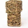 Vintage Signed Yascal French Bronze Twisted Square Cube Sculptures Pair Of