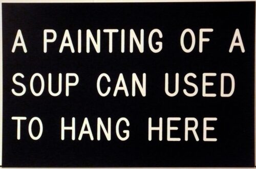 William Anastasi, "A Painting of a Soupcan Used to Hang Here" Print by William Anastasi