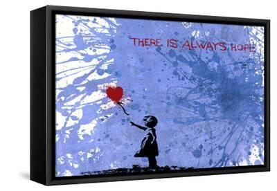 128 Balloon Girl - Black Framed Canvas Print Wall Art, 18x12 128 Balloon Girl - Black Framed Canvas Print Wall Art, 18x12