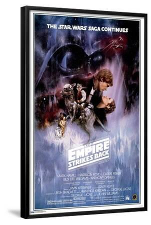 24X36 Star Wars: The Empire Strikes Back - One Sheet 2 Premium Poster - Black Framed Art Print Wall Art, 24x36 24X36 Star Wars: The Empire Strikes Back - One Sheet 2 Premium Poster - Black Framed Art Print Wall Art, 24x36