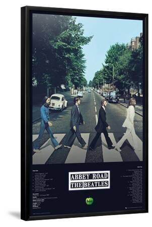 24X36 The Beatles - Abbey Album - Black Framed Art Print Wall Art, 24x36 24X36 The Beatles - Abbey Album - Black Framed Art Print Wall Art, 24x36