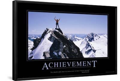 Achievement - Black Framed Art Print Wall Art, 36x24