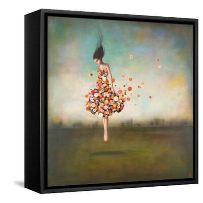 Boundlessness in Bloom - Black Framed Canvas Print Wall Art, 16x16