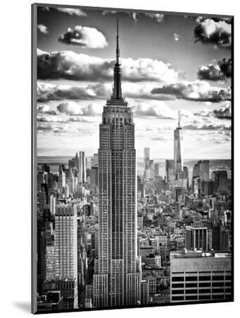 Cityscape, Empire State Building and One World Trade Center, Manhattan, NYC - Wood-Mounted Wall Art Print, 9x12