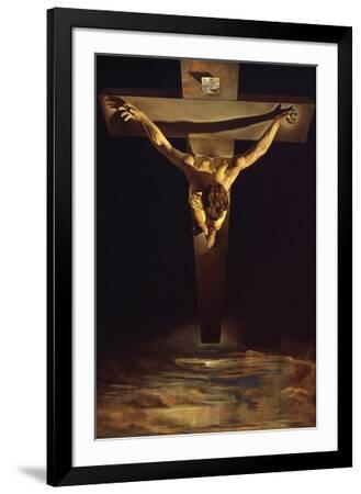 Dali Christ of St John of the Cross - Black Framed Art Print Wall Art, 24x36