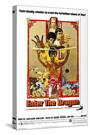 Enter the Dragon, 1973 - Canvas Print Wall Art, 12x18