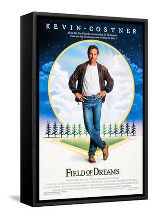 FIELD OF DREAMS [1989], directed by PHIL ALDEN ROBINSON. - Black Framed Canvas Print Wall Art, 12x18