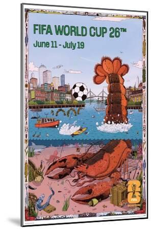 FIFA World Cup 2026 - Boston - Wood-Mounted Wall Art Print, 13x19