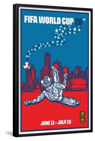 FIFA World Cup 2026 - Dallas - Black Framed Art Print Wall Art, 22x34