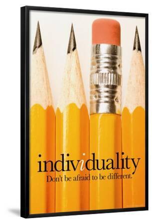 Individuality - Black Framed Art Print Wall Art, 24x36