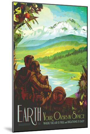 NASA/JPL: Visions Of The Future - Earth - Wood-Mounted Wall Art Print, 12x18