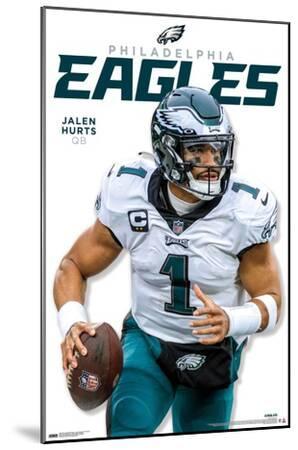 NFL Philadelphia Eagles - Jalen Hurts Feature Series 23 - Wood-Mounted Wall Art Print, 13x19