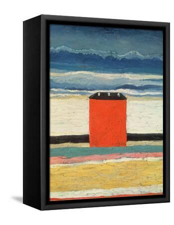 Red House, 1932 - Black Framed Canvas Print Wall Art, 9x12