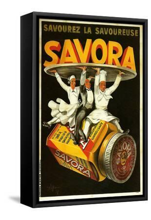 Savora Waiters - Black Framed Canvas Print Wall Art, 12x18
