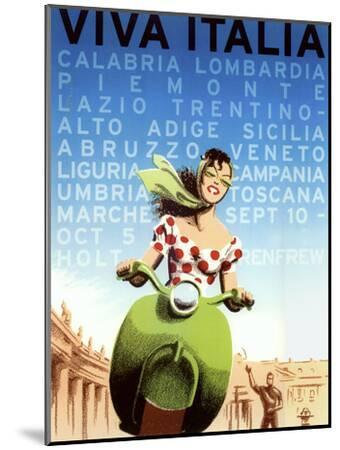 Viva Italia - Wood-Mounted Wall Art Print, 12x16